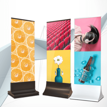 Wholesale multifunctional customization poster display rack advertising floor stand