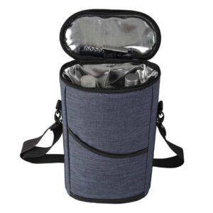 Christmas day gift wine lover insulated portable padded wine bag leakproof 2 bottle wine tote carrier