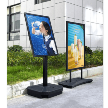 Double sided aluminum water base poster stand wholesale trade cheap weighted pavement signs with waterbase wholesale