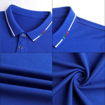 Outdoor premium custom logo mesh fabric mens polo shirts for men golf t shirt