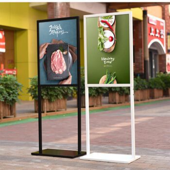 Windproof advertising outdoor poster stand door water sign holder with roller