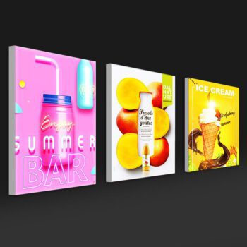 Wall mount illuminated backlit sign aluminum frame led seg light box for billboard display