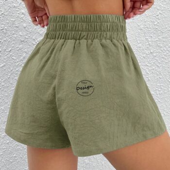 High waist baggy wide-leg above-knee sweatpants volleyball athletic summer ladies shorts gym shorts women spandex