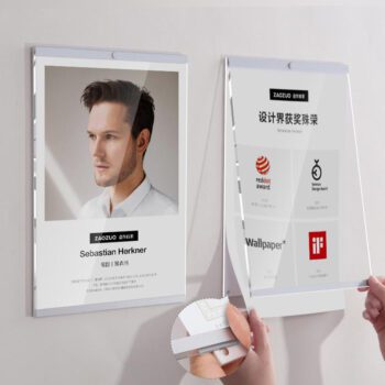 Cinema movie poster acrylic poster frame magnetic snap frame silver slim profile