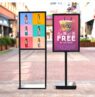 Outdoor portable h type frame double sided pavement sign sidewalk sign poster stand wholesale