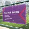 Custom pvc flex vinyl banner - outdoor mesh fence stage signs