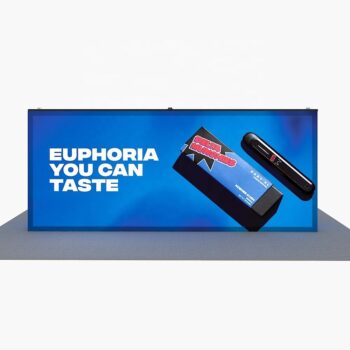 8ft aluminum durable seg advertising expo fair usb chargeable trade show counter promotional lockable table led display