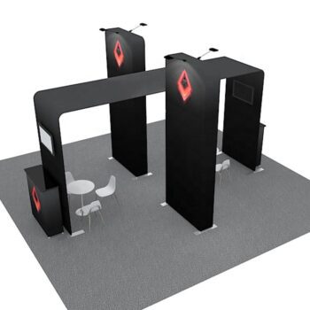 20x20 durable aluminum stretch fabric printed trade show light weight fast assemble tradeshow portable exhibition booth