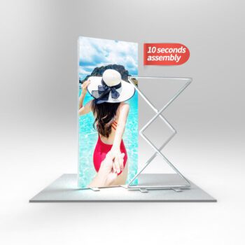 Lingtong fabric advertising vinyl banner light boxes sign exhibition lighting foldable seg fabric light boxes