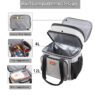 Custom 16l waterproof leakproof insulated heavy duty double decker multi-layer multi-compartment large lunch box for men women