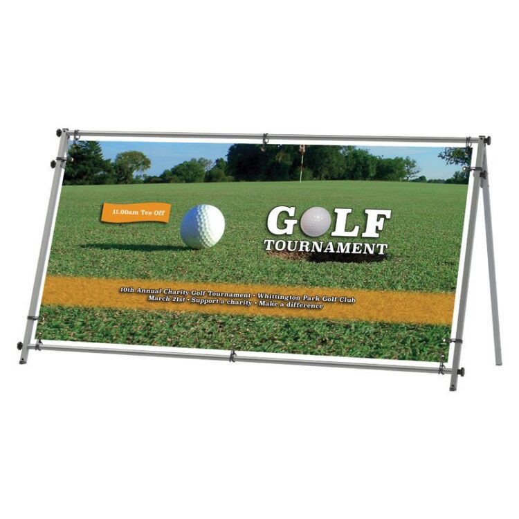 Double-sided pvc vinyl a-frame banner - custom logo foldable banner