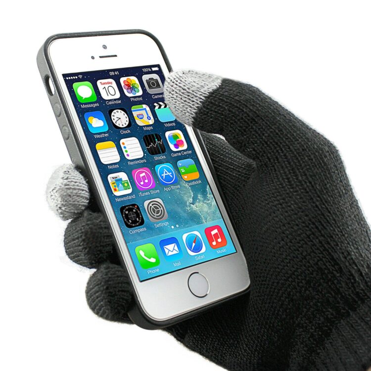Custom logo stretch winter warm thermal acrylic touch screen grip glove kids children knit magic glove mitten oeko tex