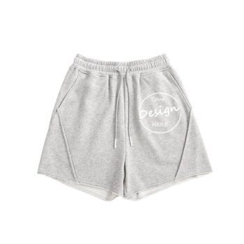 Custom logo running athletic biker shorts women screen print plain french terry cotton solid color fitness active gym shorts