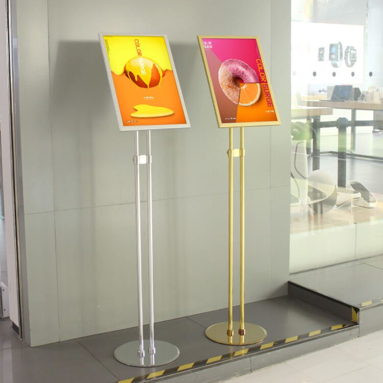 Wholesale classic free-standing vertical telescoping arms heavy aluminum extrusion menu snap frame sign board stand