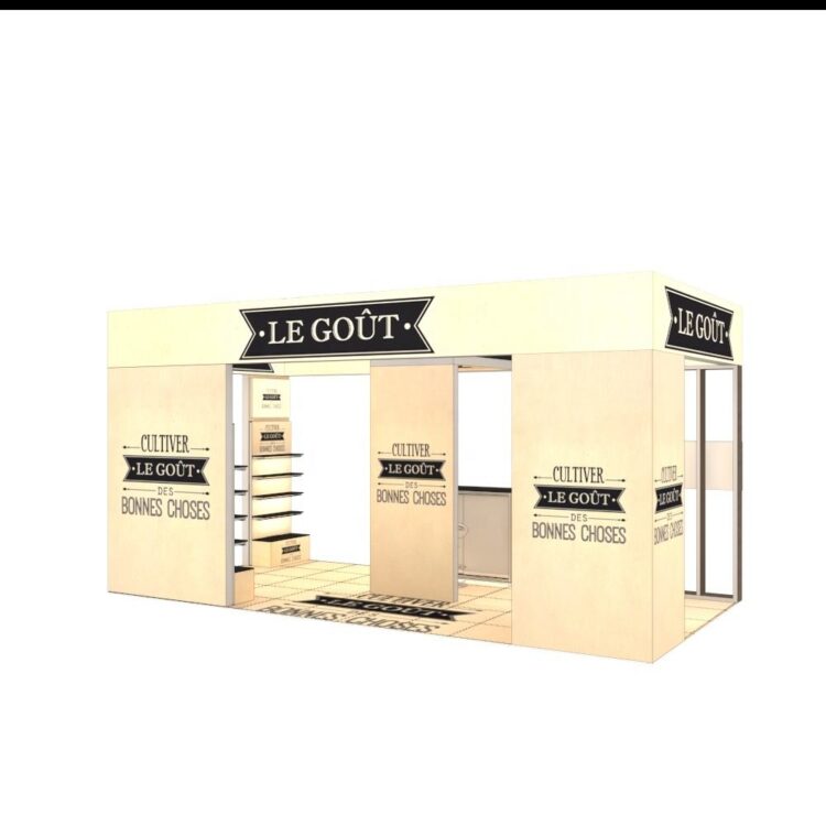 Advertising vogue aluminum seg 10x20 led booth display with storage room modular reusable shelf display backlit tradeshow booth