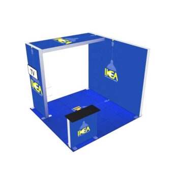 New design 10x10 reusable aluminum seg tradeshow modular expo led backlit exhibition lighting display trade show booth