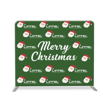 Trade show media wall display straight aluminum frame tension fabric custom back drop stand