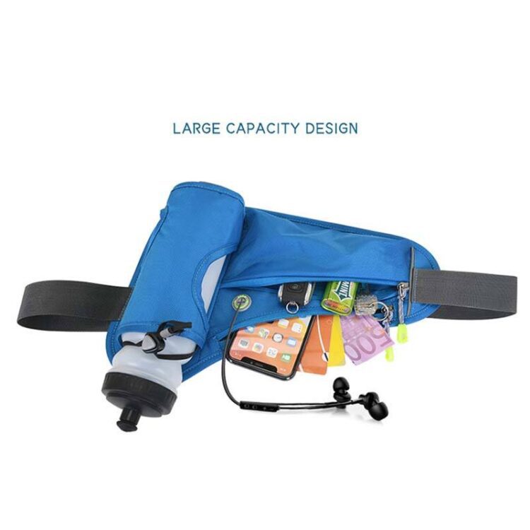 Travel fanny pack jogging accessories odm oem ultra light running bag custom printed logo water bottle belt sports
