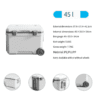 Oem camping portable outdoor customized trolley mobile big cooler box with wheels
