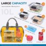 Leak-proof insulated lunch bag women/men reusable tote cooler bag with adjustable shoulder strap