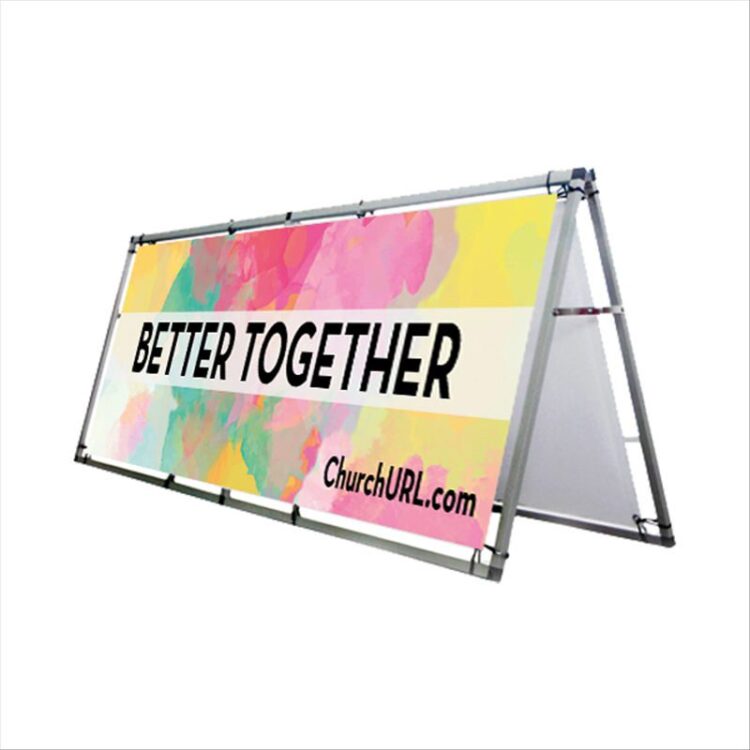 Double-sided pvc vinyl a-frame banner - custom logo foldable banner