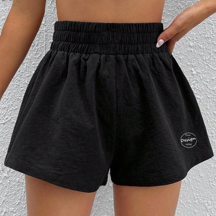 High waist baggy wide-leg above-knee sweatpants volleyball athletic summer ladies shorts gym shorts women spandex