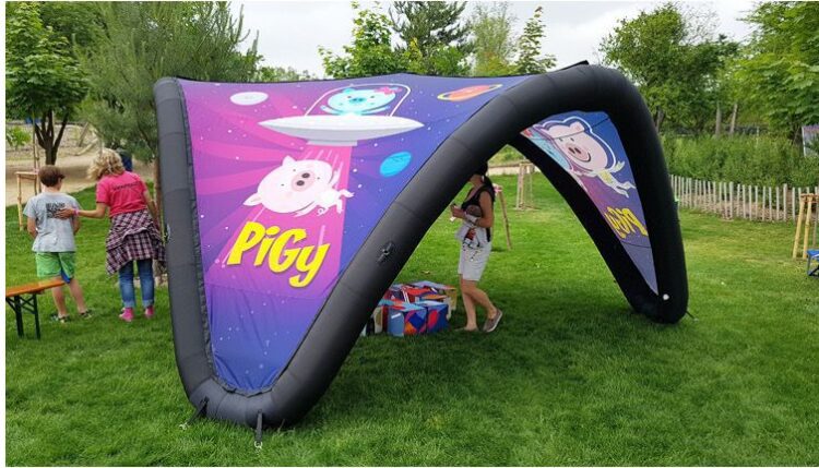 Event exhibition sport inflatable fish tent outdoor air marquee advertising inflatable gazebo canopy air sealed tent