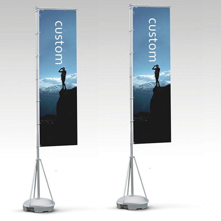 Custom feather outdoor flag for promotion custom advertising outdoor beach flags