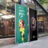 Economy screen outdoor standing vertical billboard customized surface double-sided magnetic ultra-thin floor-mount