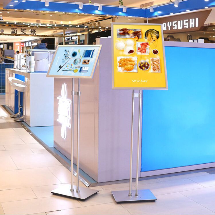 Wholesale classic free-standing vertical telescoping arms heavy aluminum extrusion menu snap frame sign board stand