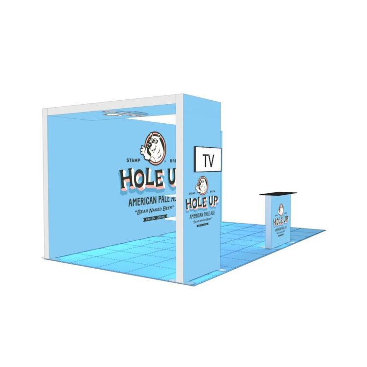 New modular design easy build portable 10x20ft aluminum frame seg tension fabric led backlit exhibition display trade show booth