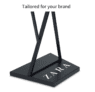 Double sided display floor sign holder stand heavy duty slide-in metal poster stand factory wholesale