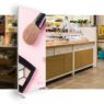 Stand indoor ultra slim digital shop sign light box 60mm fabric led light cosmetic box