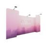 Lingtong 8ft 10ft trade show backdrop tension fabric tube display for exhibition stand