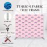 Custom event aluminum frame stretch tension fabric diy backdrops banner stand straight