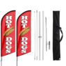 Custom printed bow flags american promotional banners wind swooper base spikes sex blank fear show pole maker