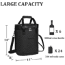 Custom logo christmas wine gift 6 bottle carrier tote portable leak-proof insulated padded wine cooler bag for travel picnic