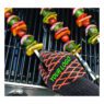 800 degree heat flame resistant silicone five fingers oven cooking gloves kitchen smoker baking pit pot holder black bbq mitt