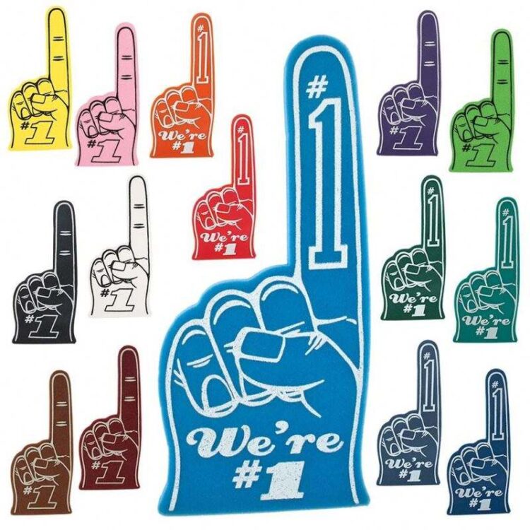 Factory price customized shape factory customize big foam finger for promotion party foam finger hand small