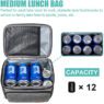 Factory custom office picnic hiking adults insulated leakproof reusable cooler lunch box lunch tote bag for women men kids