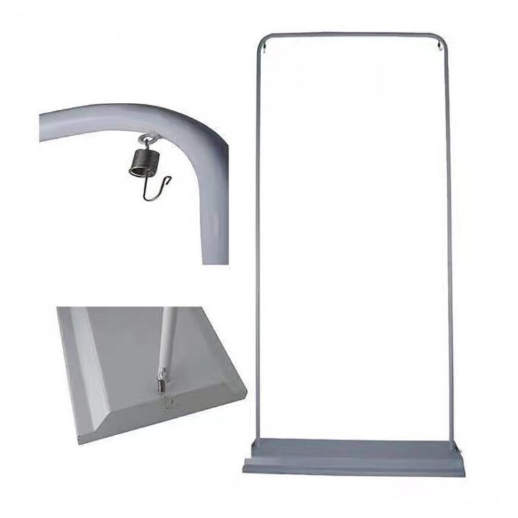 Custom outdoor hanging iron frame door shape banner stand - promotion
