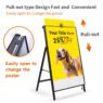 Tempering glass poster light box stand menu outdoor billboard display rack vertical floor type poster rack led light box