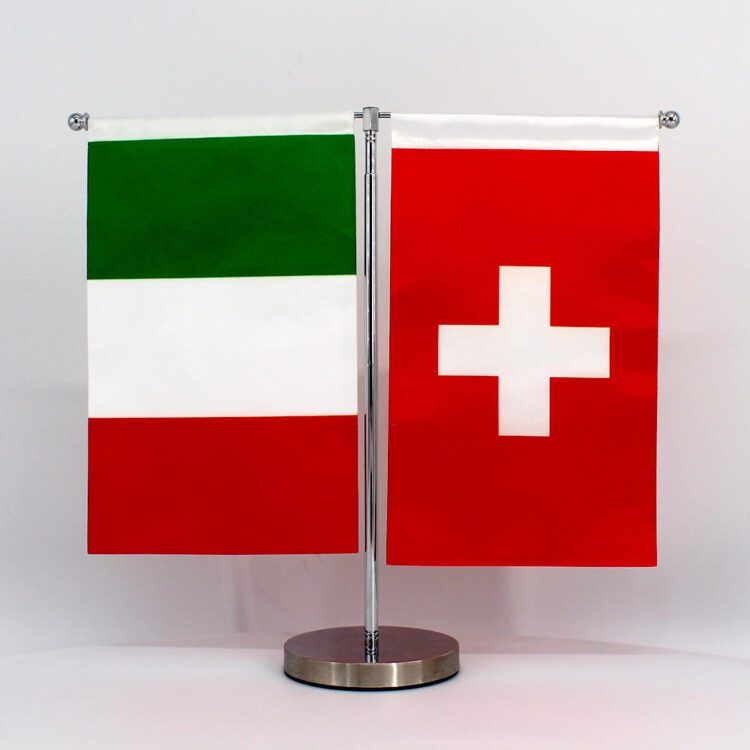 Single double side mini desk flag with metal pole and base small table flag for office