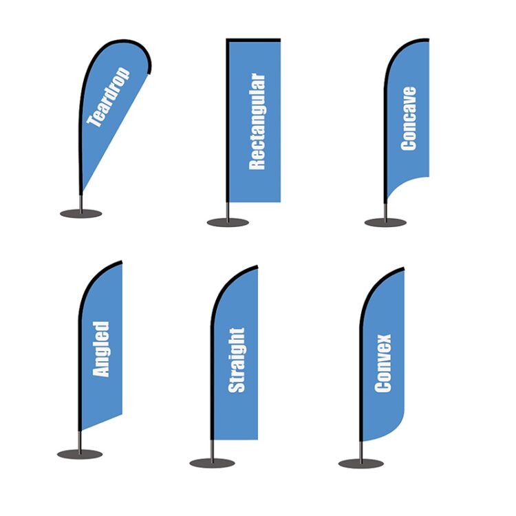 Factory supply promotional advertising custom 100% polyester beach flag