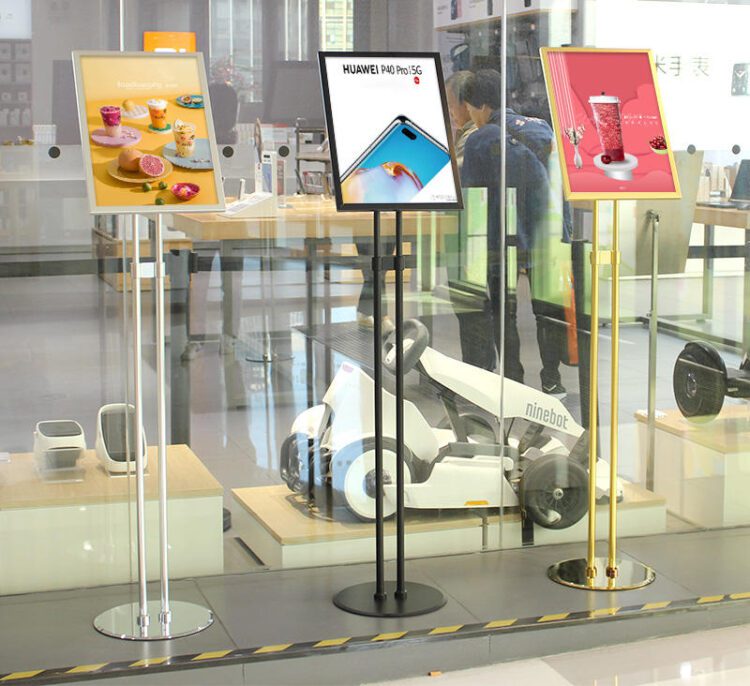 Wholesale classic free-standing vertical telescoping arms heavy aluminum extrusion menu snap frame sign board stand