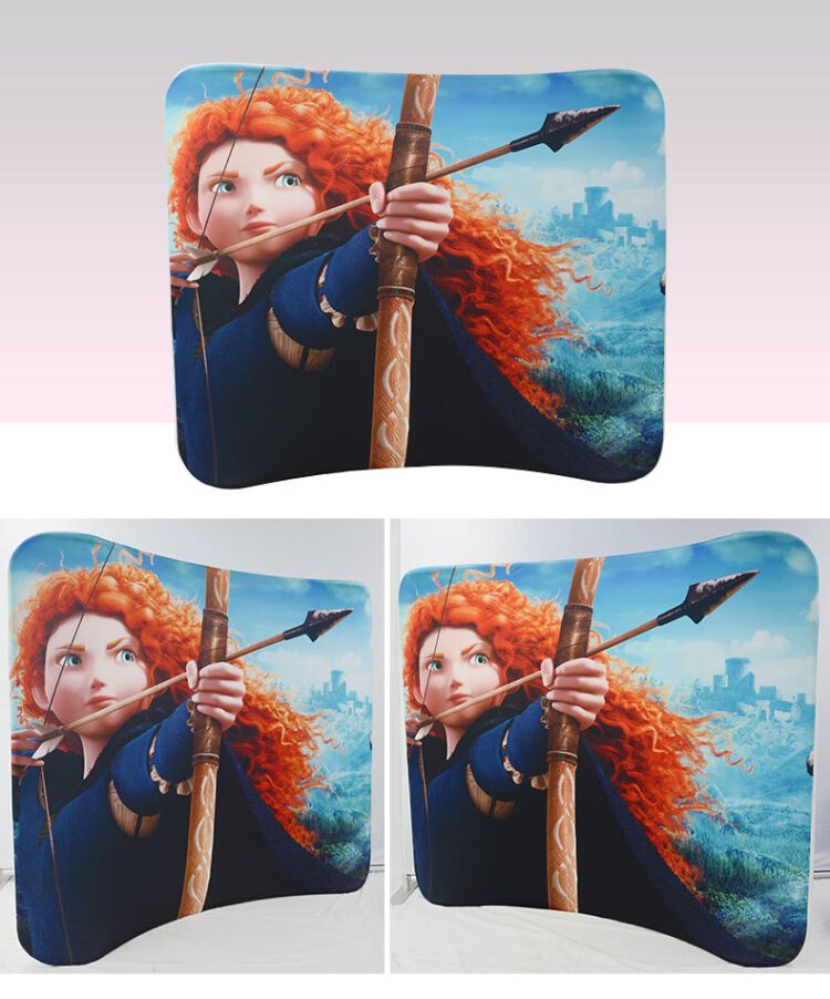 Wholesale curved aluminum fabric display stand background photobooth backdrop stand for photography