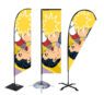Advertising custom glass fibre flying banners bali bow sail swooper teardrop flag feather beach flag banners with pole