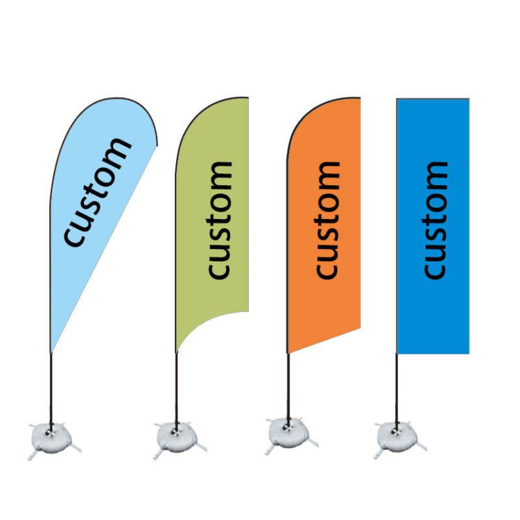 Wholesale beach flag banner advertising wind outdoor custom feather flags custom flag banner