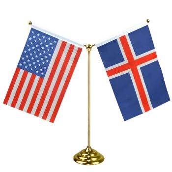 Customized cyprus high quality double sided mini 14*21cm table flag small table flag bright table flag