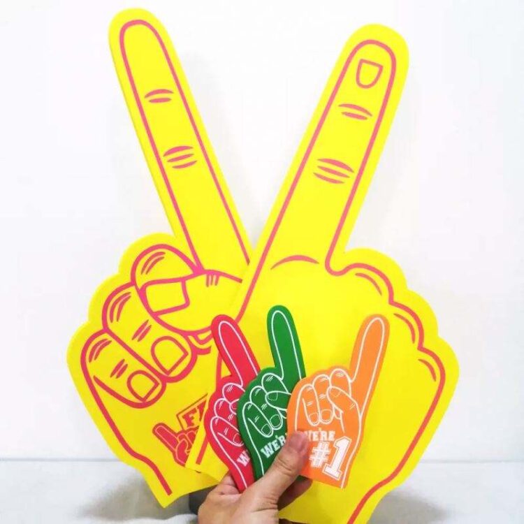 Factory price customized shape factory customize big foam finger for promotion party foam finger hand small